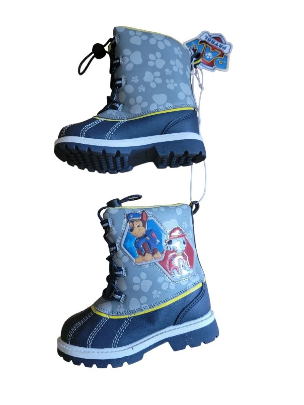 Paw Patrol Toddler Boys Waterproof Winter Snow Boots Blue Navy Size 7 NWT